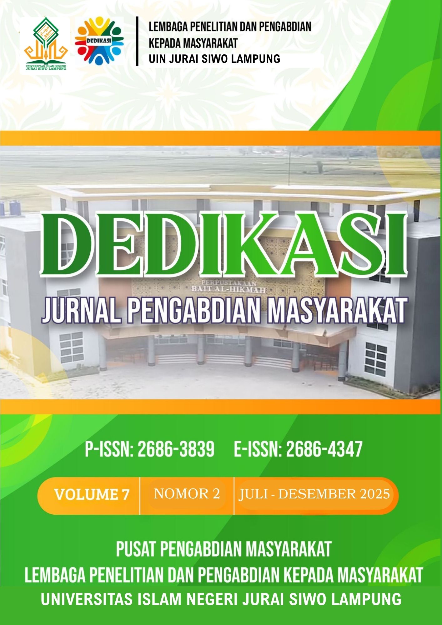 					View Vol. 7 No. 2 (2025): Dedikasi: Jurnal Pengabdian Masyarakat, Juli-Desember 2025
				