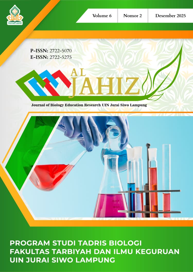 View Vol. 6 No. 2 (2025): Al-Jahiz: Journal of Biology Education Research, July-December 2025 (In Progress)