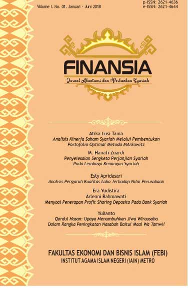 Archives | FINANSIA: Jurnal Akuntansi dan Perbankan Syariah