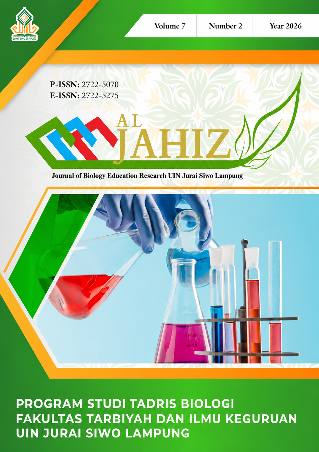 					View Vol. 7 No. 2 (2026): Al Jahiz: Journal of Biology Education Research, July-December 2026 (In Progress)
				