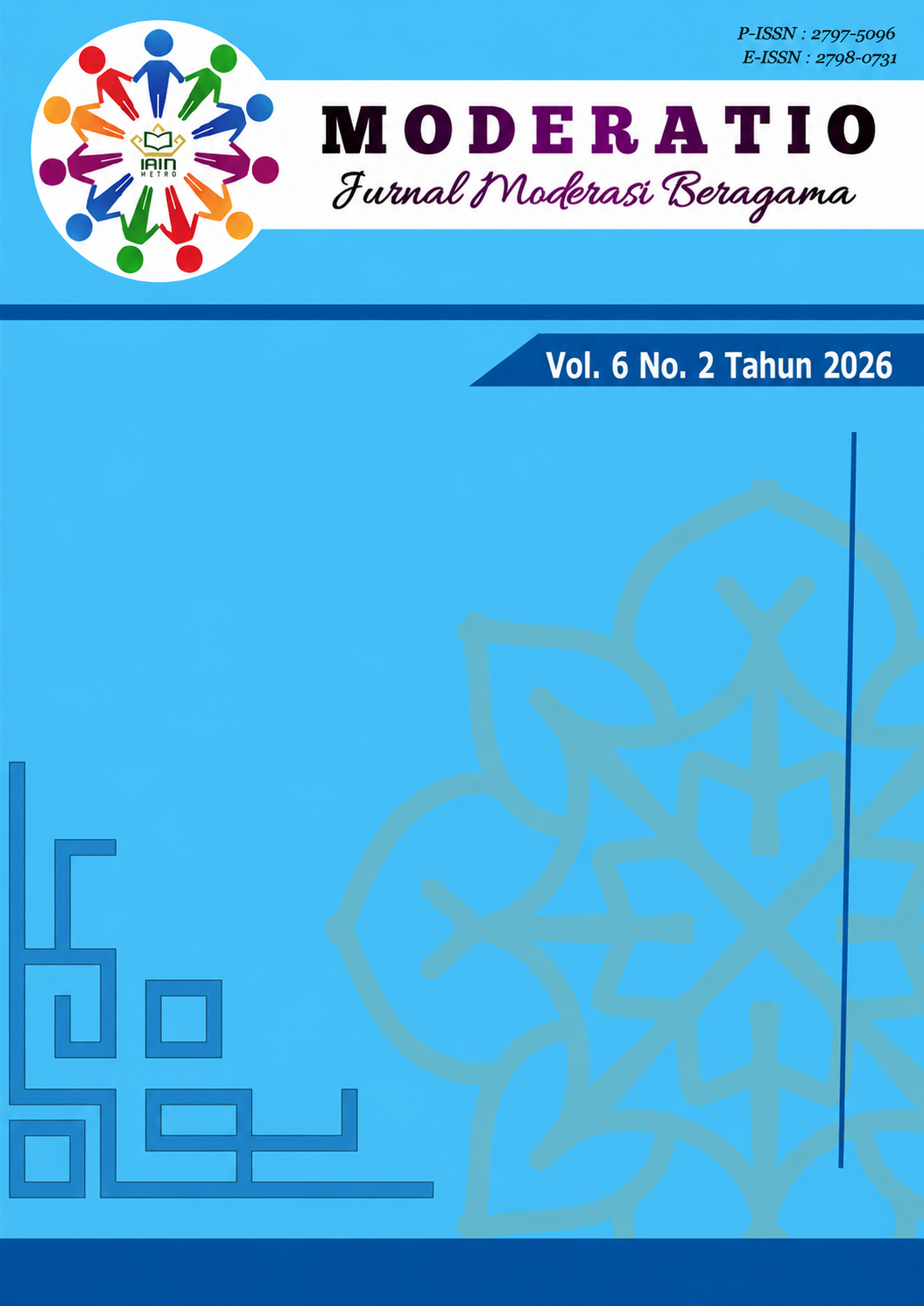 					View Vol. 6 No. 2 (2026): Moderatio: Jurnal Moderasi Beragama
				