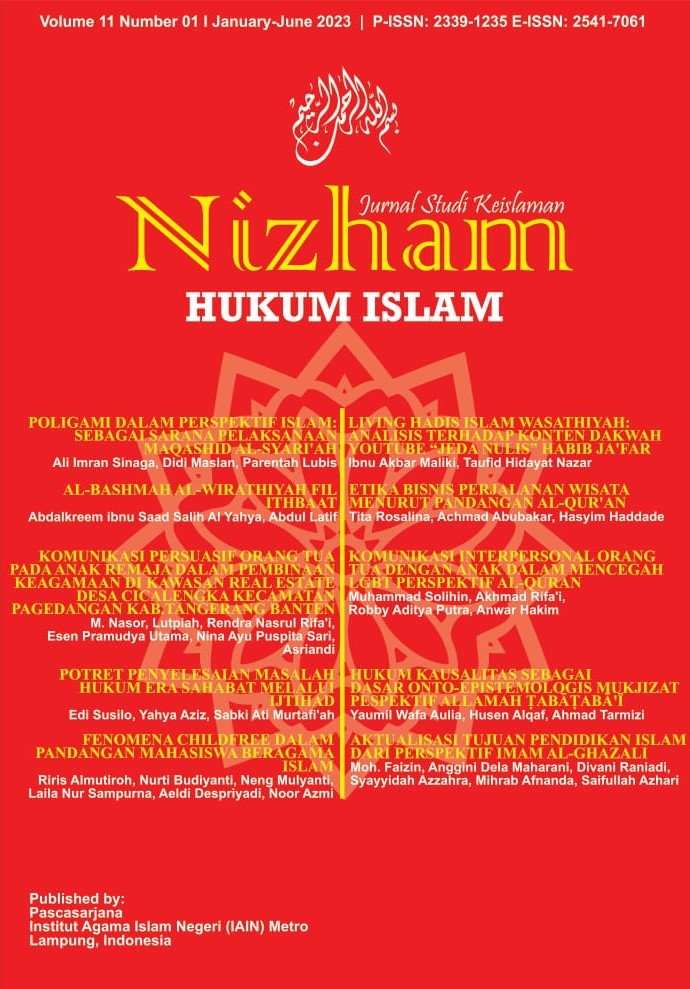 					View Vol. 11 No. 01 (2023): Nizham: Jurnal Studi Keislaman
				